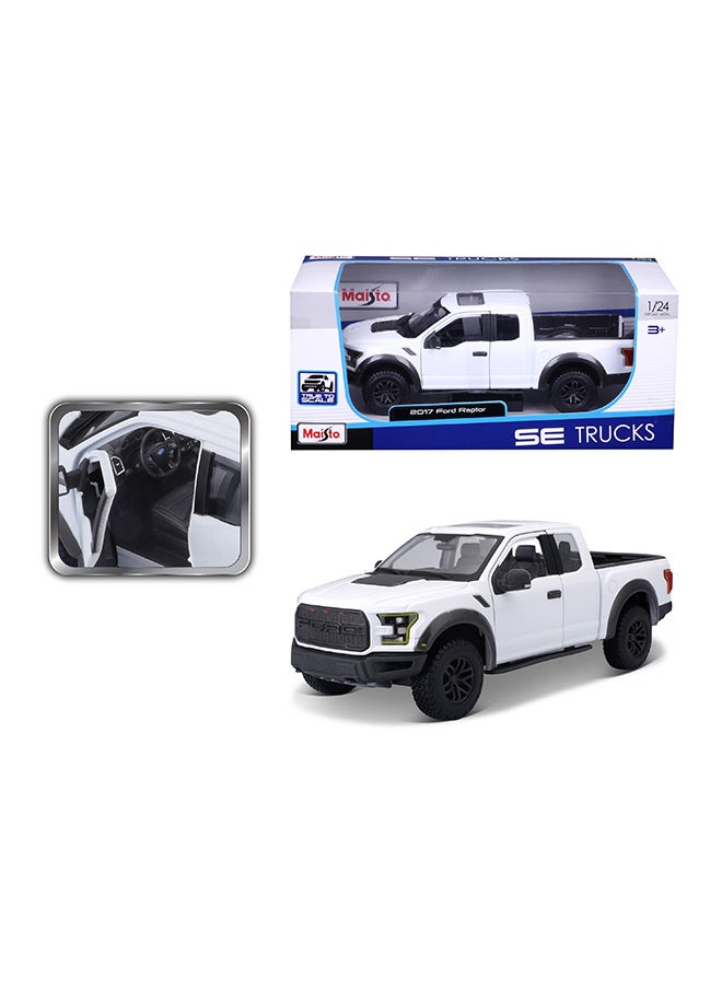 1:24 2017 Ford F-150 Raptor - White Officially Licensed Scaled Replicas of Collectible Diecast Metal Models with Exquisite Interior & Exterior Detailing for All Ages
