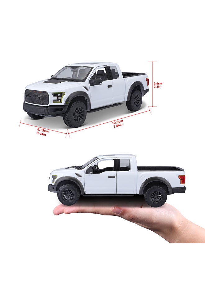 1:24 2017 Ford F-150 Raptor - White Officially Licensed Scaled Replicas of Collectible Diecast Metal Models with Exquisite Interior & Exterior Detailing for All Ages