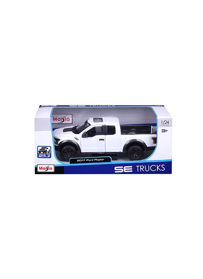 1:24 2017 Ford F-150 Raptor - White Officially Licensed Scaled Replicas of Collectible Diecast Metal Models with Exquisite Interior & Exterior Detailing for All Ages