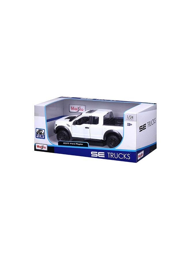 1:24 2017 Ford F-150 Raptor - White Officially Licensed Scaled Replicas of Collectible Diecast Metal Models with Exquisite Interior & Exterior Detailing for All Ages