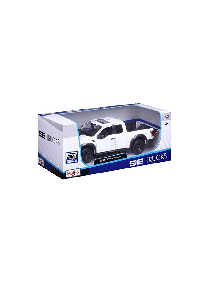 1:24 2017 Ford F-150 Raptor - White Officially Licensed Scaled Replicas of Collectible Diecast Metal Models with Exquisite Interior & Exterior Detailing for All Ages