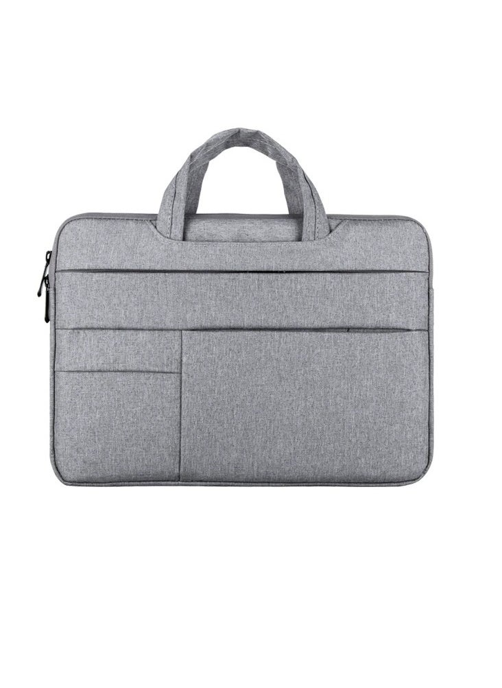 15 Inch Laptop Tablet Case, Ultra-thin Travel Handbag, Durable Business Messenger Briefcase for Men and Women, Oxford Cloth Multi-function Laptop Bag, Waterproof Laptop Storage Bag (Gray)