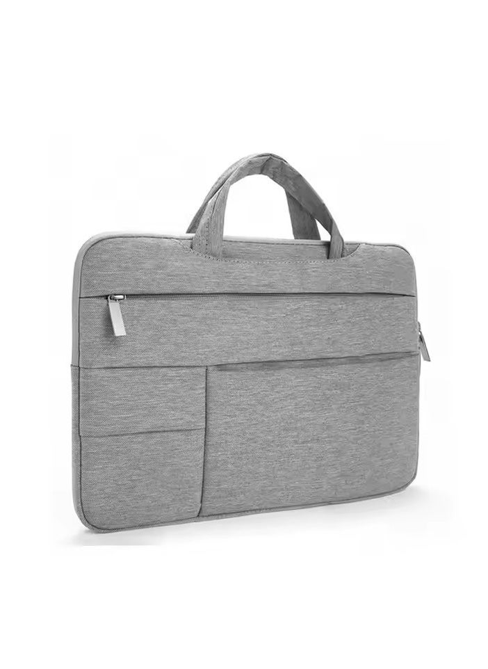 15 Inch Laptop Tablet Case, Ultra-thin Travel Handbag, Durable Business Messenger Briefcase for Men and Women, Oxford Cloth Multi-function Laptop Bag, Waterproof Laptop Storage Bag (Gray)