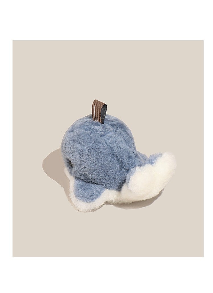 Real wool whale bag ornament