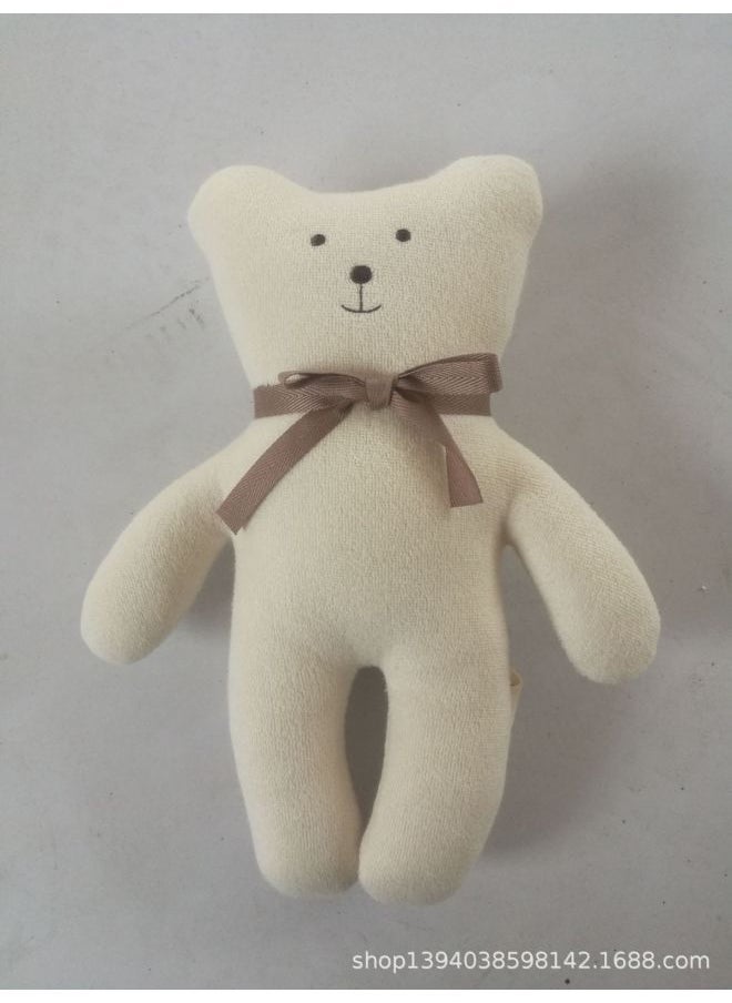 Ins Cloth Cartoon Toy Baby Soothing Doll Cartoon Calf Cub Bear Fawn Doll-Color:Milk White Bear