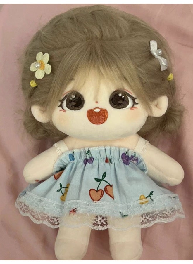 Cotton Doll Clothes 20cm Doll Dress Doll Doll Dress Dress And Retail-Color:Blue Love Peach [with Lace]