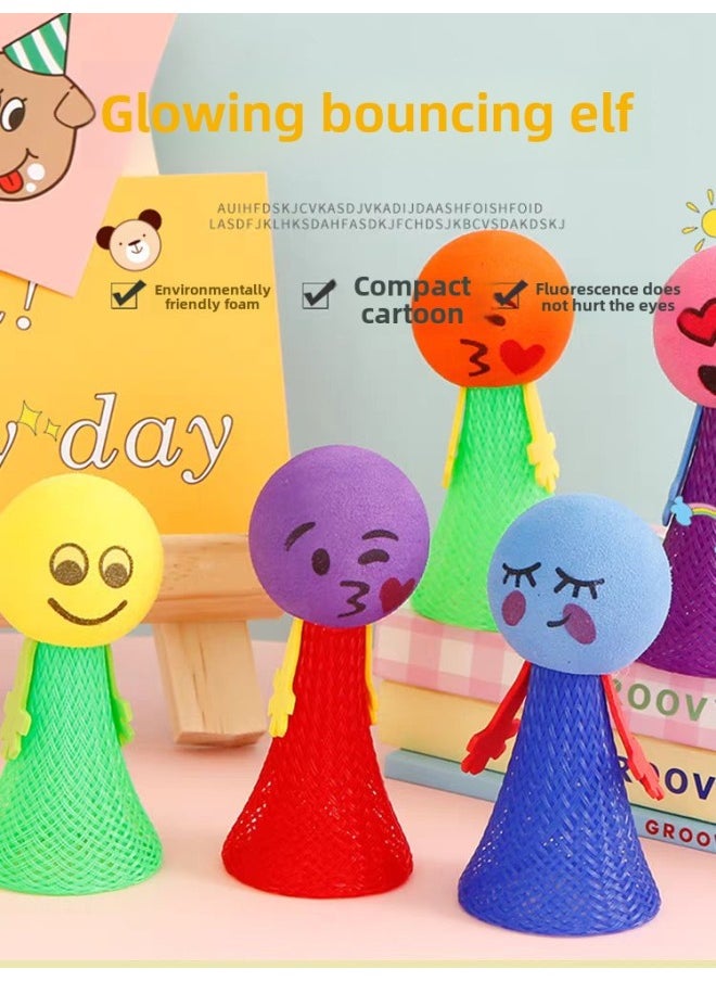 Children's Toy Exotic Creative Small Gift Large Bounce Elf Kindergarten Stall Supply Hot Sale-Color:Large 4*9CM