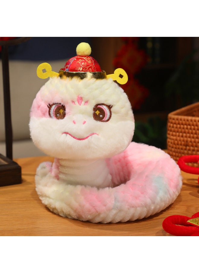 Year Of The Snake Mascot Colorful Snake Plush Toy Lucky Zodiac Snake Doll Company Event Gift Set Logo-Specifications:Dream Fantasy-Color:Sitting Height 20cm
