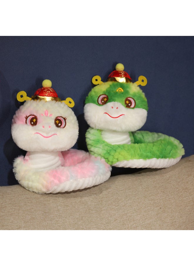 Year Of The Snake Mascot Colorful Snake Plush Toy Lucky Zodiac Snake Doll Company Event Gift Set Logo-Specifications:Dream Fantasy-Color:Sitting Height 20cm