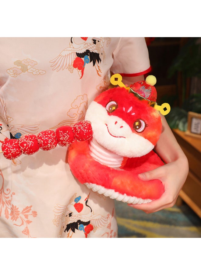 Year Of The Snake Mascot Colorful Snake Plush Toy Lucky Zodiac Snake Doll Company Event Gift Set Logo-Specifications:Dream Fantasy-Color:Sitting Height 20cm