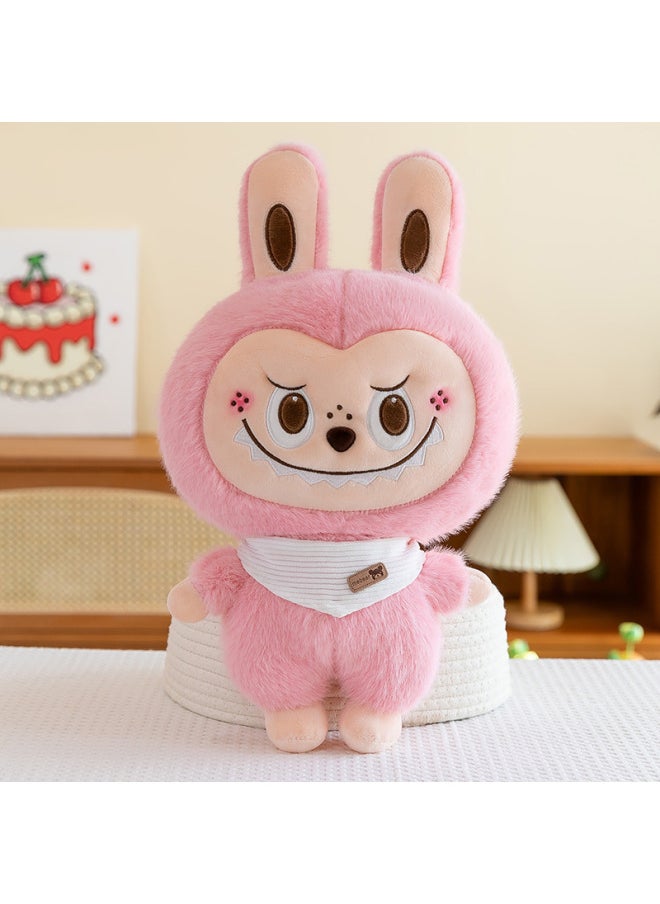 Labubu Bubble Mart Doll Labubu Doll Ornaments Plush Toy Hand-made Super Soft Boyfriend's Birthday Gift-Specifications:8inch 27cm  Pink
