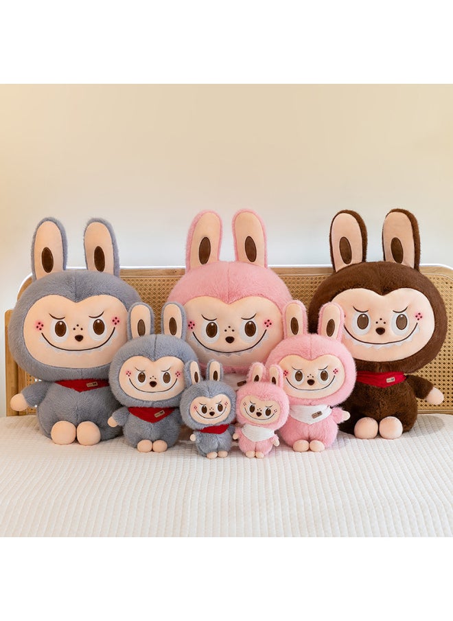 Labubu Bubble Mart Doll Labubu Doll Ornaments Plush Toy Hand-made Super Soft Boyfriend's Birthday Gift-Specifications:8inch 27cm  Pink