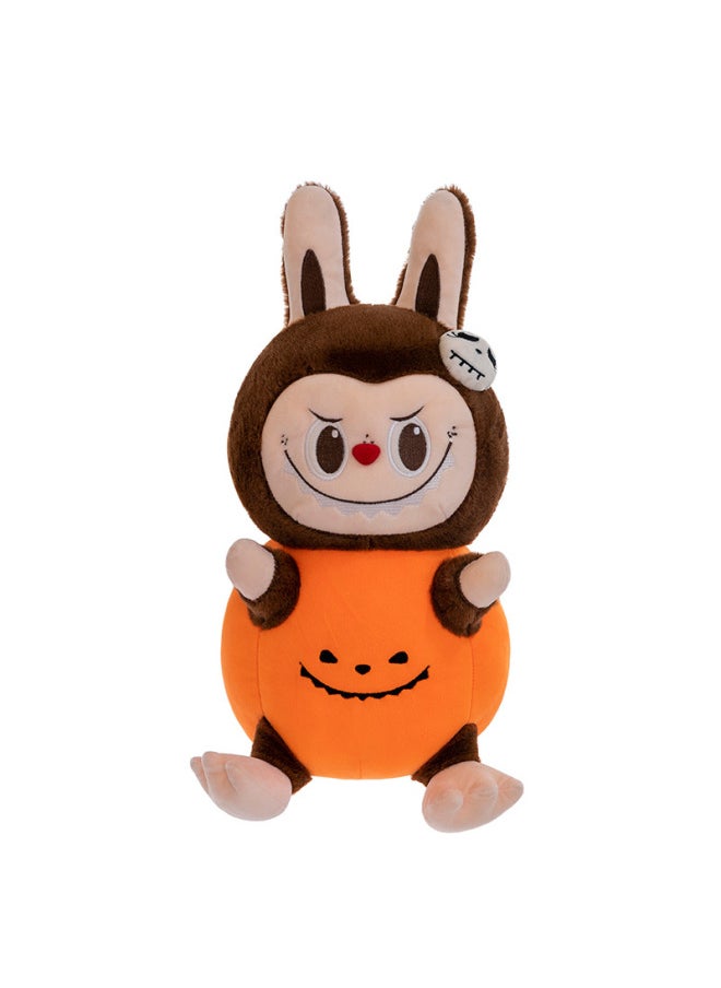 Labubu Halloween Series Limited Strange Carnival Pumpkin Pendant Funny Plush Tide Play Gift Wholesale-Specifications:60cm1.47kg-Color:Leather Shell (semi-finished Product Without Cotton)