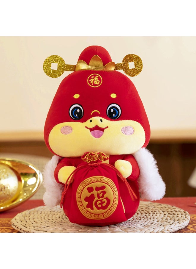 2025 Year Of The Snake Mascot Doll Cartoon Zodiac Snake Doll Activity Gift Plush Toy For Logo Wholesale-Specifications:Lucky Bag Snake-Color:50cm