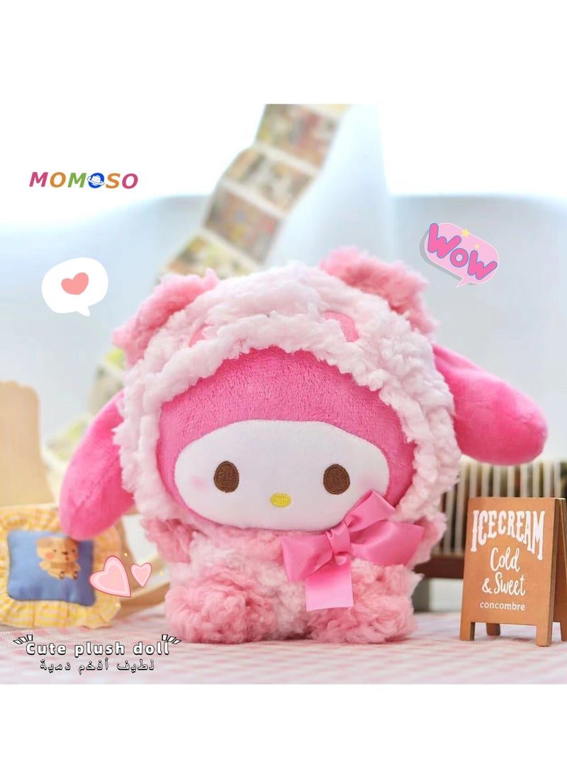 1 Pcs 15cm Sanrio Plush Toys Stuffed My Melody Doll Soft Anime Cartoon Plushie Home Decor Appease Girl Gift (My Melody Pink)