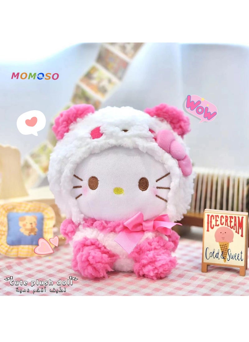1 Pcs 15cm Sanrio Plush Toys Stuffed Hello Kitty Doll Soft Anime Cartoon Plushie Home Decor Appease Girl Gift (Hello Kitty Pink)