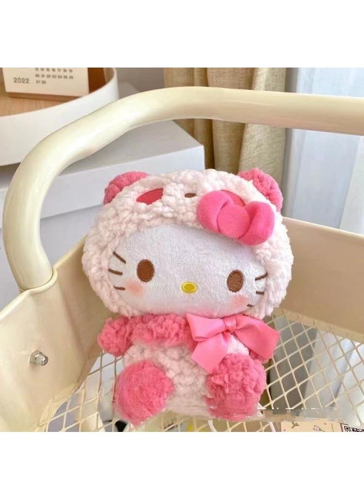 1 Pcs 15cm Sanrio Plush Toys Stuffed Hello Kitty Doll Soft Anime Cartoon Plushie Home Decor Appease Girl Gift (Hello Kitty Pink)