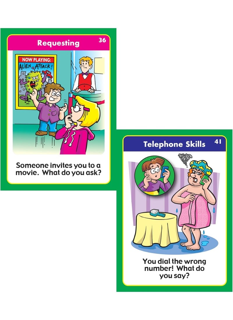 Super Duper Publications | Practicing Pragmatics Fun Deck | Conversation and Social Skills Flash Cards | Educational Learning Materials for Children