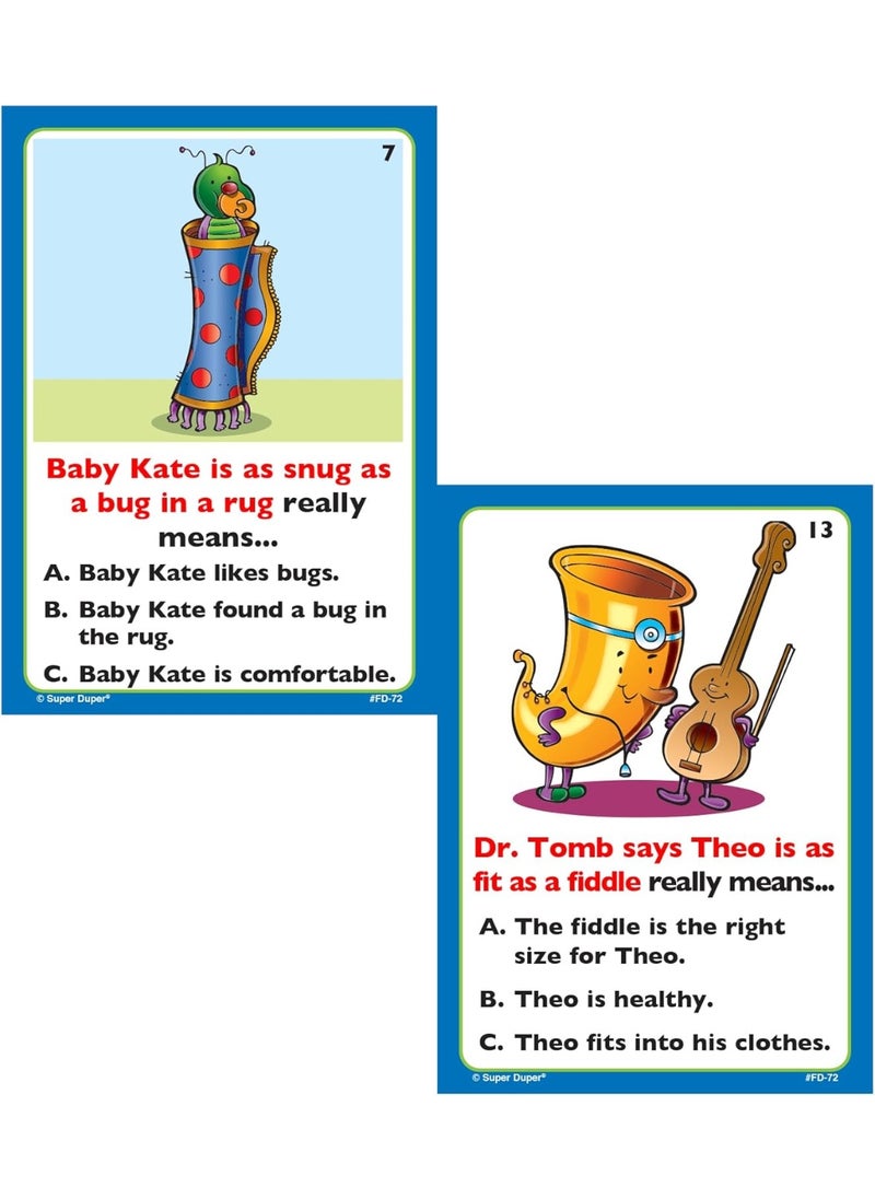 Super Duper Publications | Metaphors & Similes Fun Deck | Figurative Language Skills Flash Cards | Educational Learning Materials for Children…