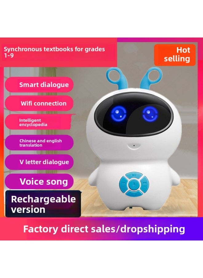 Freight Intelligent Robot Early Education Machine Wifi Voice Dialogue Ai Education Learning Machine Children's Toys Wholesale-Color:Guo Xuwei A- Pink-wifi Edition