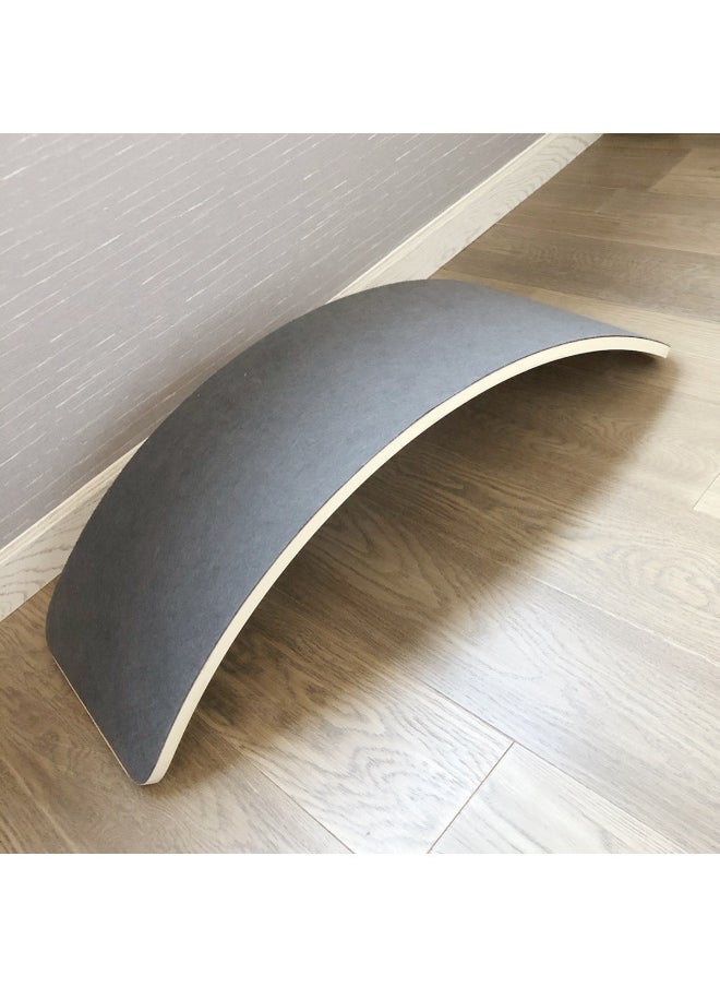 Strict Selection Of Wooden Balance Board Children's Sensory Training Equipment Smart Board Bending Seesaw Outdoor Household Balance Beam-Color:Balance Board With Dark Gray Felt