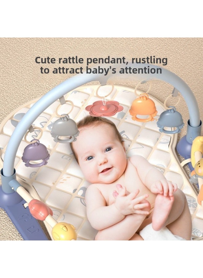 Foot Piano Baby Gym Rack 0-3 Months Infant Toys 0-6 Years Old Girl Baby Newborn Gift-Color:Powder-Bluetooth Guardrail Piano Early Education Aircraft ]-Specifications:Rechargeable Battery