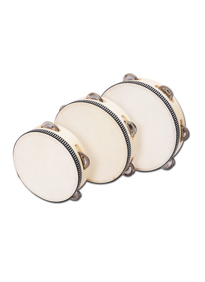 Children's Dance Examination Xinjiang Tambourine Orff Percussion Instrument Tambourine Kindergarten Teaching Aware Children's Hand Drum-Color:Log 8inch Bell Ring Without Drum