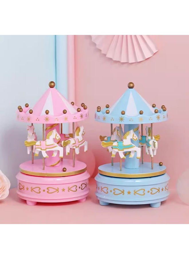 Carousel Music Box Birthday Cake Decoration Couple European Music Box Toy Gift Wholesale-Color:Small Sampling Contact Customer Service