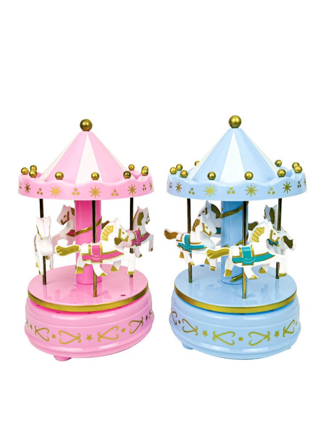 Carousel Music Box Birthday Cake Decoration Couple European Music Box Toy Gift Wholesale-Color:Small Sampling Contact Customer Service