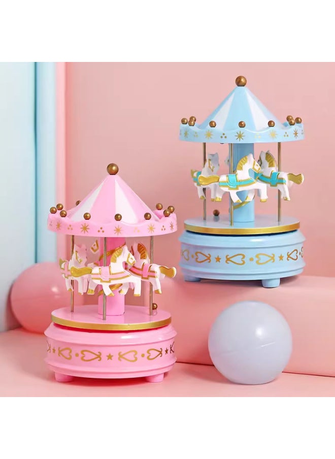 Carousel Music Box Birthday Cake Decoration Couple European Music Box Toy Gift Wholesale-Color:Small Sampling Contact Customer Service