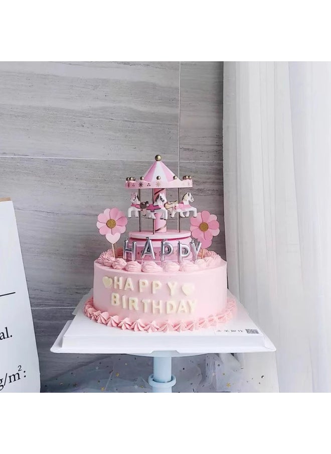 Carousel Music Box Birthday Cake Decoration Couple European Music Box Toy Gift Wholesale-Color:Small Sampling Contact Customer Service