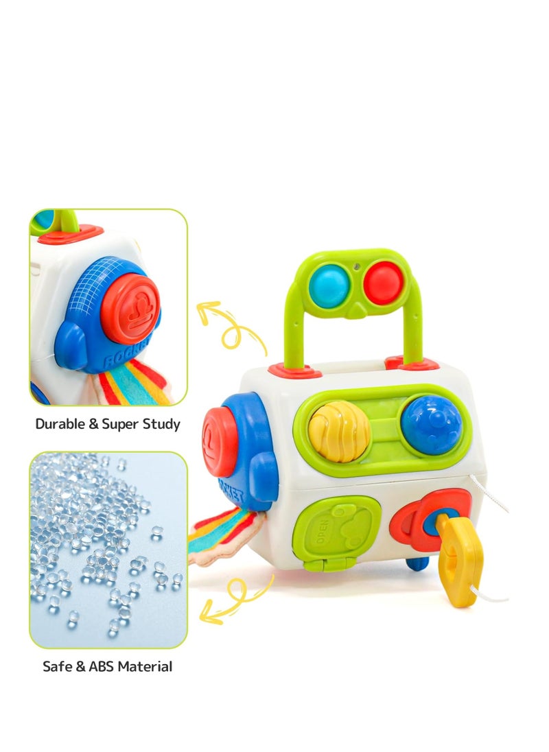 Montessori Busy Cube, Sensory Toys for Toddlers 1-3, Busy Cube for Toddlers Travel Toys, Montessori Sensory Toys, Baby Toys 12-18 Months, Baby First Birthday Gift for Boys Girls