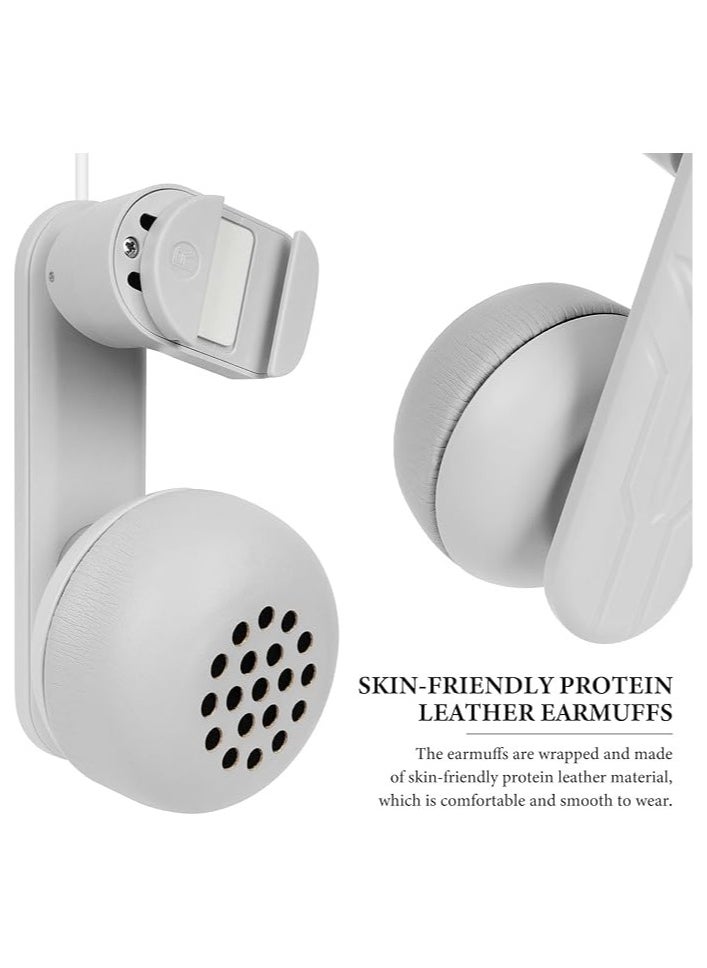 VR Ear Protector Enhanced Sound Compatible with Meta Quest 3 / Quest 2, Headset Sound Collector, Comfort On-Ear Earflap, Headphone Extension Gaming Accessories (White, 1 Pair)