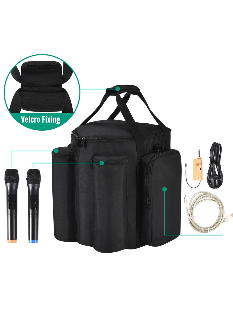 Carrying Case Portable Bag Travelling Case Compatible with Bose S1 Pro+/S1 Pro Portable Bluetooth Speaker and Microphone (Black)