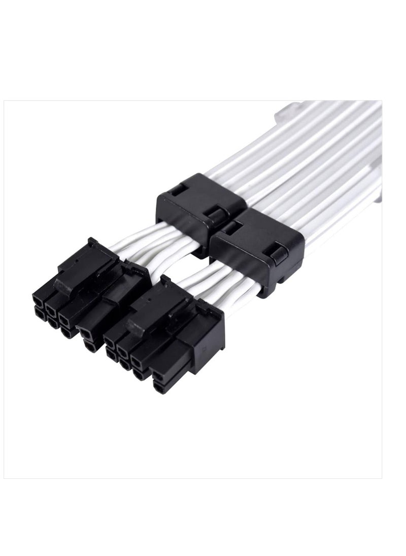 Strimer Plus V2 8-Pin (PW8-PV2) ARGB VGA Power Cable Extension Kit for Dual 8-Pin GPU Connector (No Controller) - STRIMER PLUS 8PIN V2