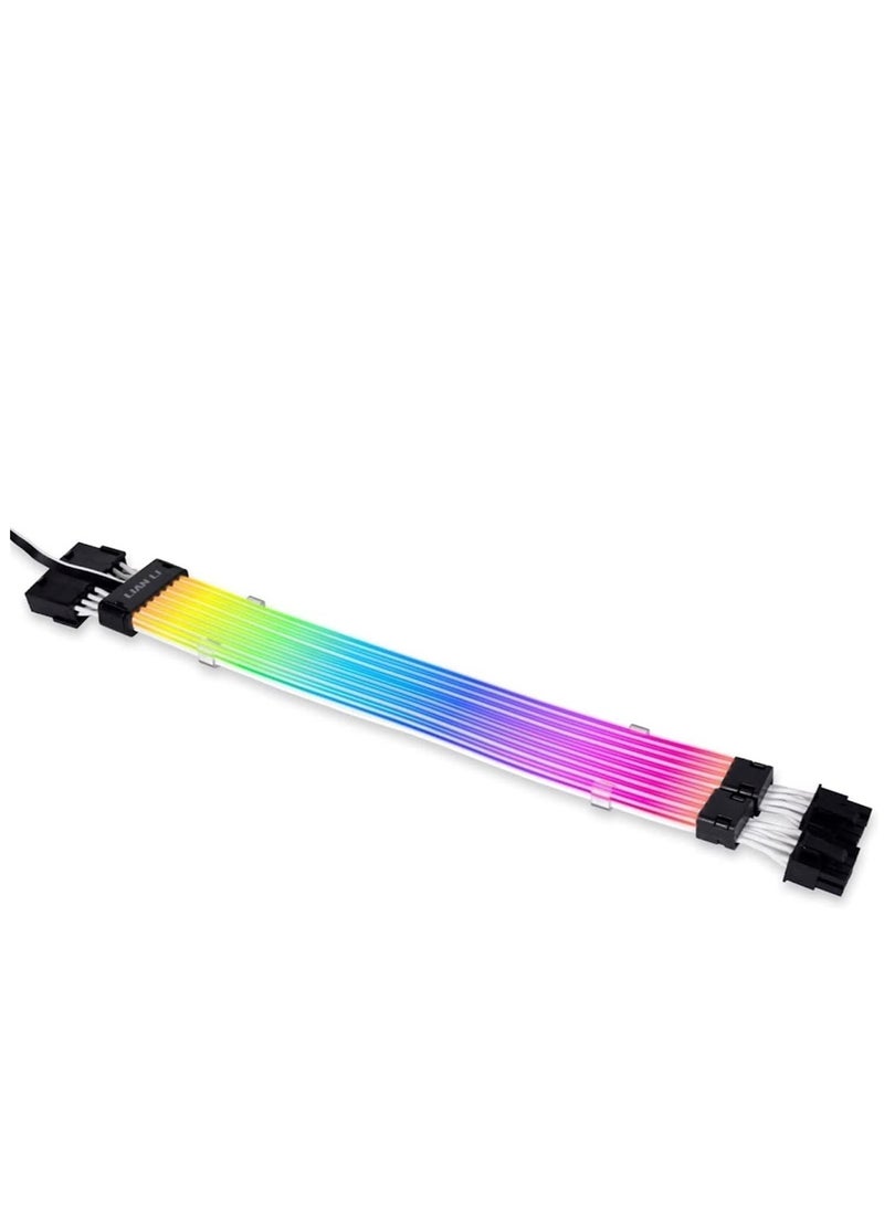 Strimer Plus V2 8-Pin (PW8-PV2) ARGB VGA Power Cable Extension Kit for Dual 8-Pin GPU Connector (No Controller) - STRIMER PLUS 8PIN V2