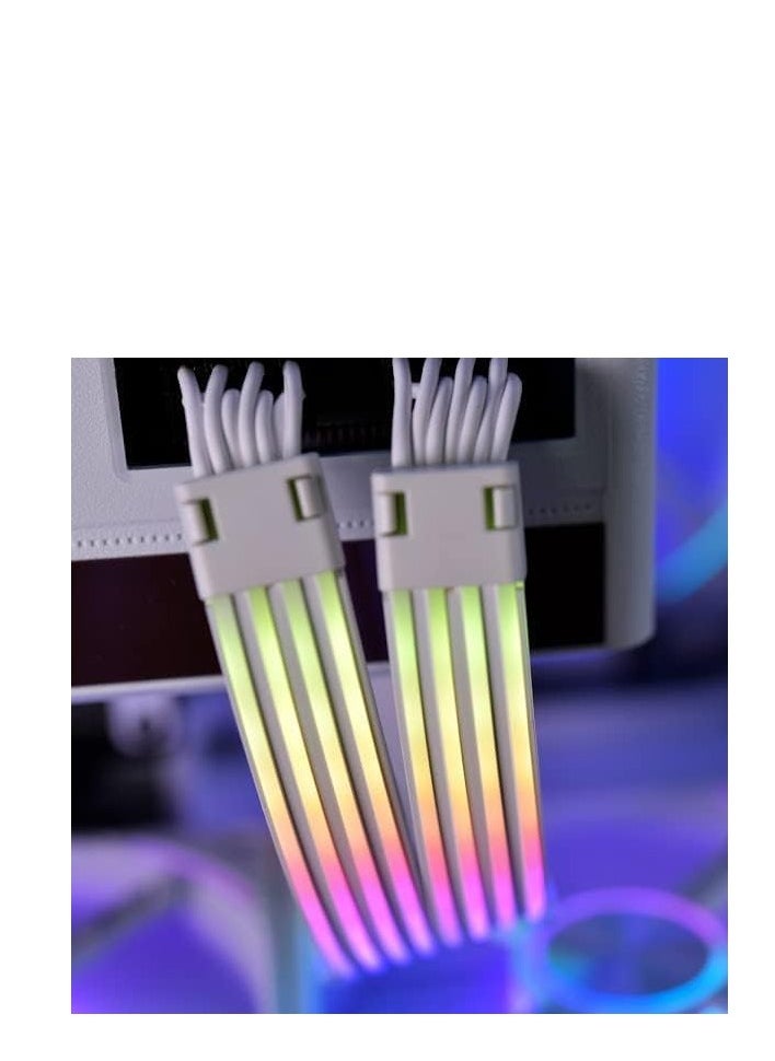 Strimer Plus V2 8-Pin (PW8-PV2) ARGB VGA Power Cable Extension Kit for Dual 8-Pin GPU Connector (No Controller) - STRIMER PLUS 8PIN V2