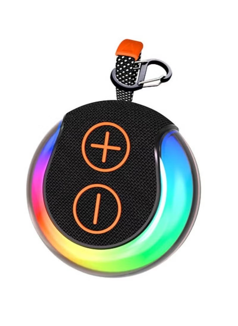 S40 Mini Wireless Speaker Bluetooth Speaker Portable Bluetooth Wireless Speaker With Full Body Light Show, TWS Pairing, RGB Lights, AUX-In, Card Slot, USB-C, Bluetooth And FM Radio Speaker Portable Speaker For Indoor & Outdoor Party Black