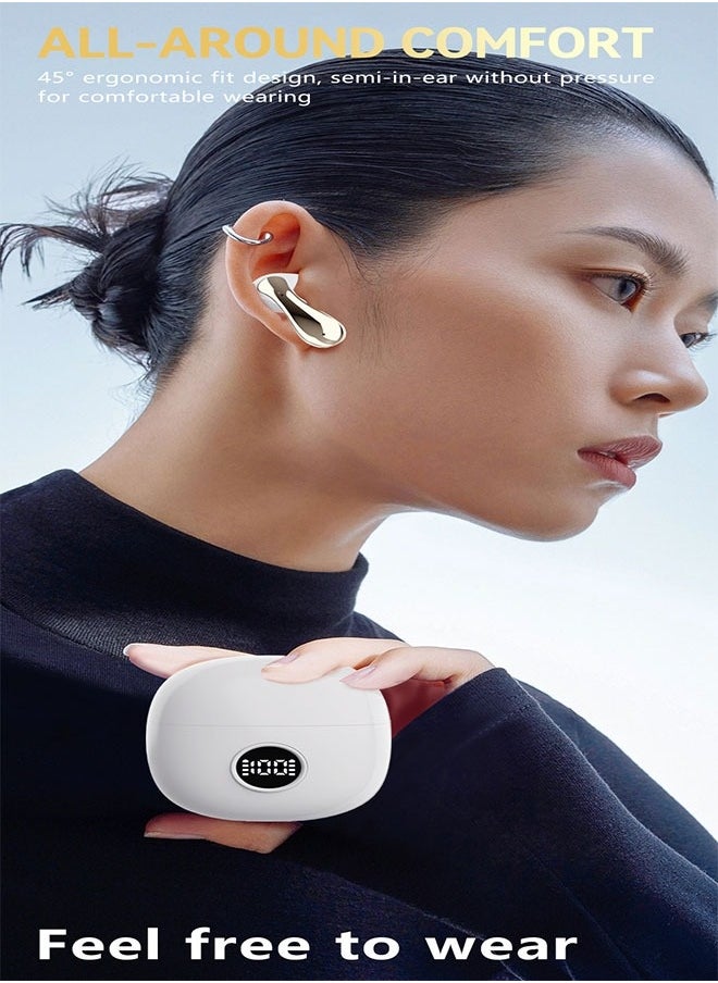 Wireless Bluetooth Headphones Comfortable To Wear Stereo Noise Cancellation Long Battery Life Great For Sports Running Listening And Talking White