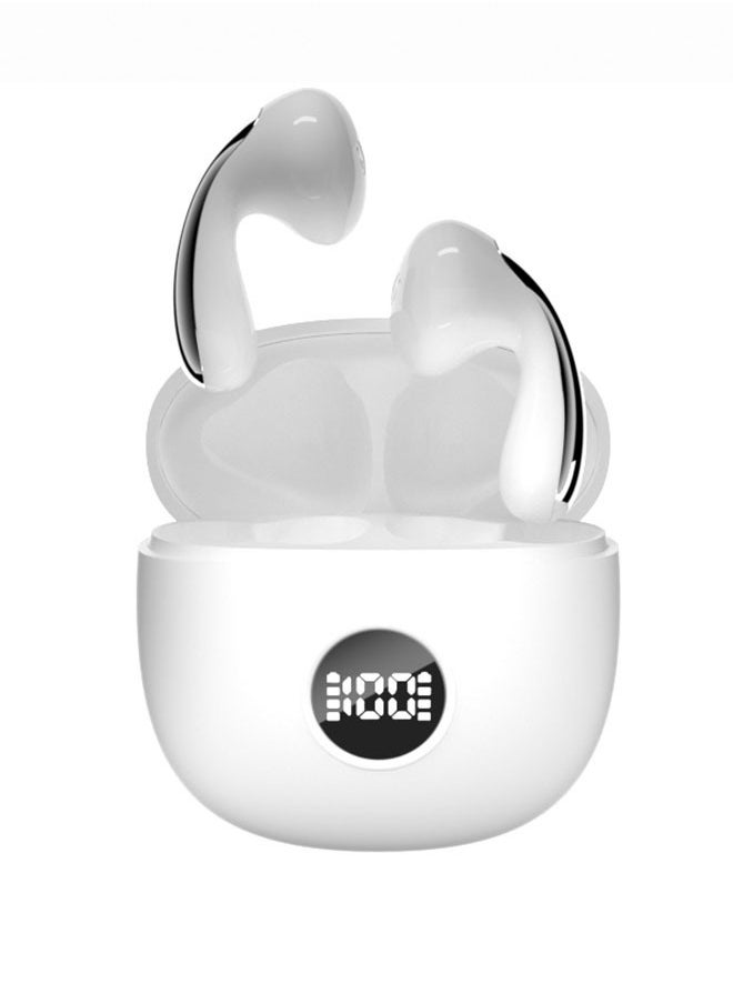 Wireless Bluetooth Headphones Comfortable To Wear Stereo Noise Cancellation Long Battery Life Great For Sports Running Listening And Talking White