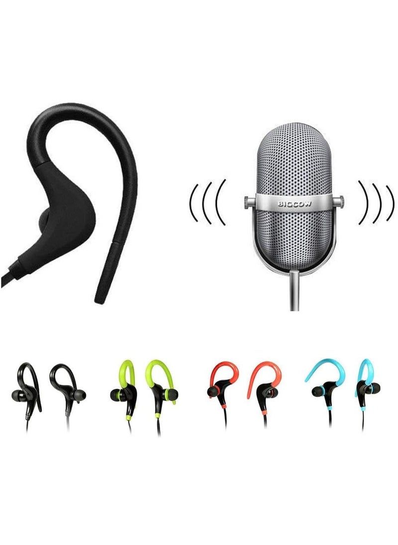 Bluetooth Headphones, Wireless Earbuds, Playtime 3 Hours, Bluetooth 4.2 Wireless Headphones, HD Deep Bass Stereo Sound Isolation, IPX3 Waterproof Bluetooth Sports Headphones (Red)