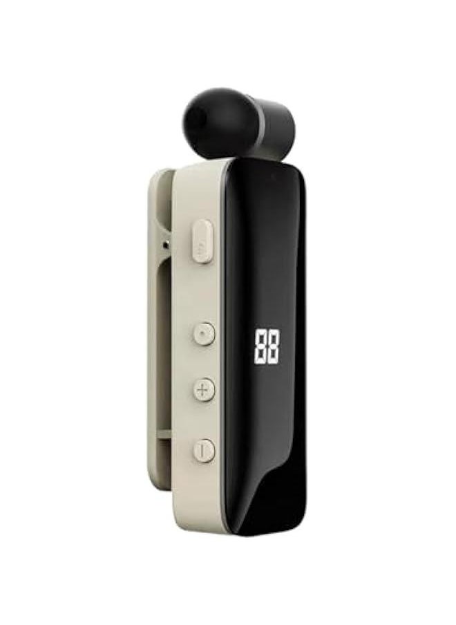 Retractable Single Earbud Lavaliere Bluetooth Earpiece Bluetooth Headset for Phone Call with Mic, Mini Cell Phone Ear Piece Wireless Bluetooth Work Dirver Headphones for iPhone Android with Microphone