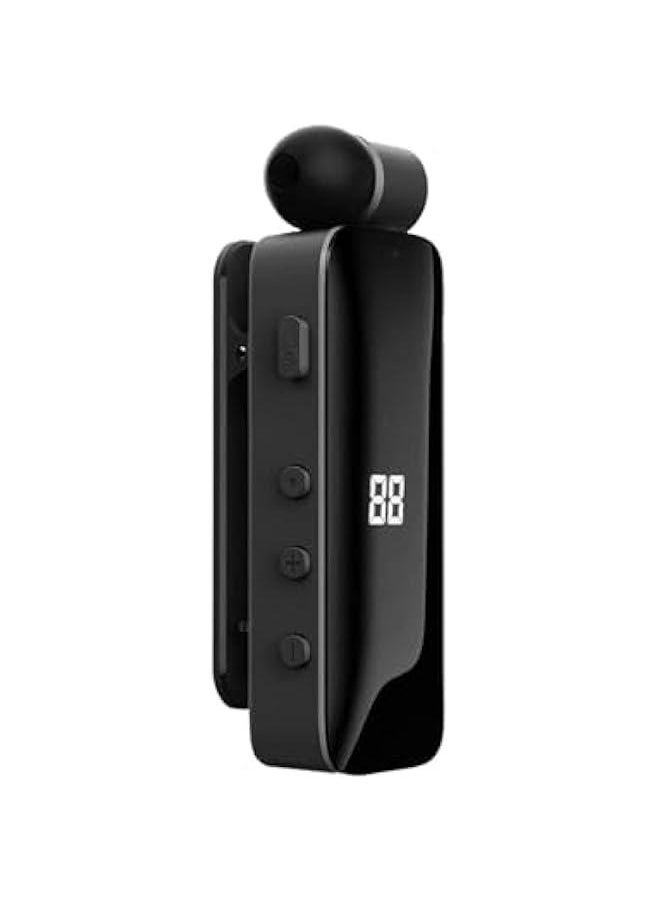 Retractable Single Earbud Lavaliere Bluetooth Earpiece Bluetooth Headset for Phone Call with Mic, Cell Phone Ear Piece Wireless Bluetooth Work Dirver Headphones for iPhone Android with Microphone