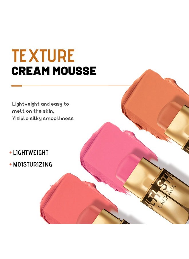 Multi Stick,Long-Lasting Cheek And Lip Tint - Lightweight And Moisturizing Makeup Glow Color Bounce Blush #04