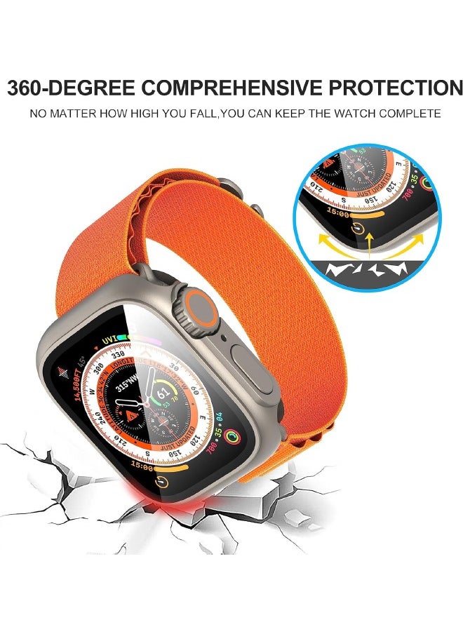 Compatible with Apple Watch Series 10 (2024) 42mm Hard Case with Tempered Glass Screen Protector, 【Looks Like iWatch Ultra】 Unique Design Hard PC Waterproof Case Cover, Bumper Full Coverage Accessor