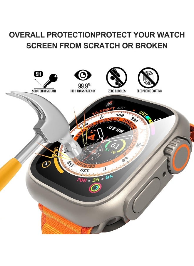 Compatible with Apple Watch Series 10 (2024) 42mm Hard Case with Tempered Glass Screen Protector, 【Looks Like iWatch Ultra】 Unique Design Hard PC Waterproof Case Cover, Bumper Full Coverage Accessor