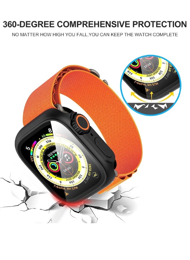 Compatible with Apple Watch Series 10 (2024) 42mm Hard Case with Tempered Glass Screen Protector, 【Looks Like iWatch Ultra】 Unique Design Hard PC Waterproof Case Cover, Bumper Full Coverage Accessor