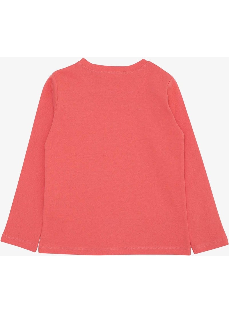 Boy Long Sleeve T-Shirt Basic 9-14 Years, Pomegranate Flower
