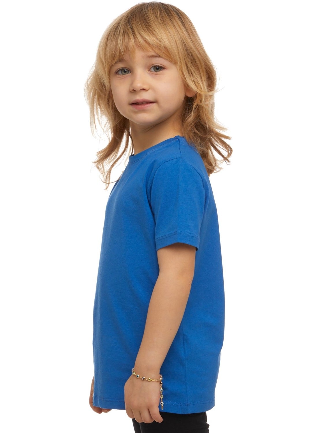 Saks Basic Unisex Kids Crew Neck Short Sleeve T-Shirt
