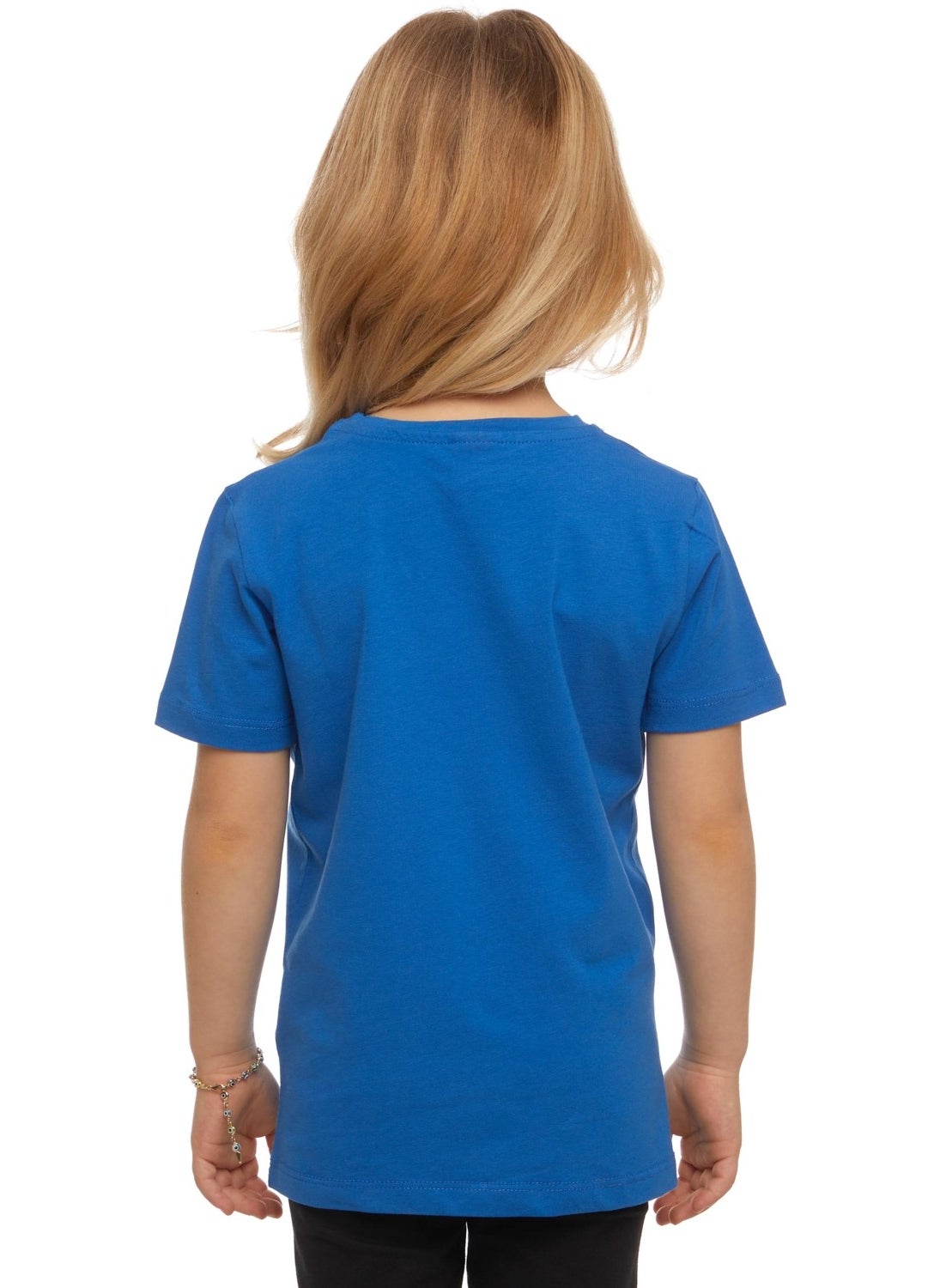 Saks Basic Unisex Kids Crew Neck Short Sleeve T-Shirt